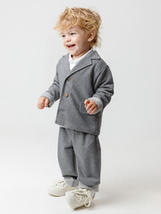 жакет  для мальчика  КР 302610/серый меланж 1013 Н075 к570