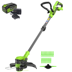 Триммер Greenworks G40LT331K4 40V (33 см) аккумуляторный, с АКБ 4 А/ч и ЗУ