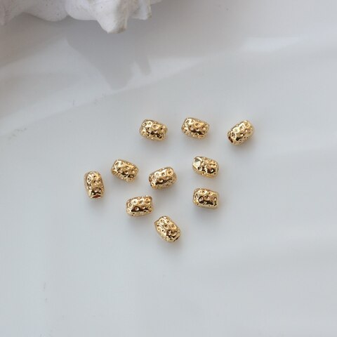 Бусина разделитель (спейсер) фриформ, 5*4 мм, позолота, 10 штук, Р034