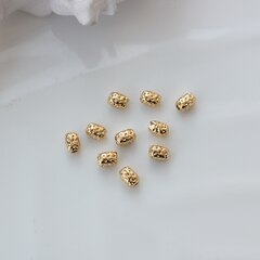 Бусина разделитель (спейсер) фриформ, 5*4 мм, позолота, 10 штук, Р034