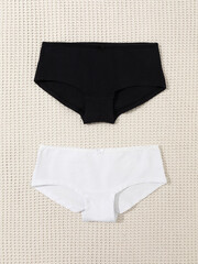 набор трусы/ уп  для девочки  К 1964-2уп/белый,черный