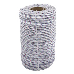 51-2-008 Фал плетеный полипропиленовый 16-прядный, 520кгс, сердечник полипропилен, д.8мм, бухта100м РемоКолор