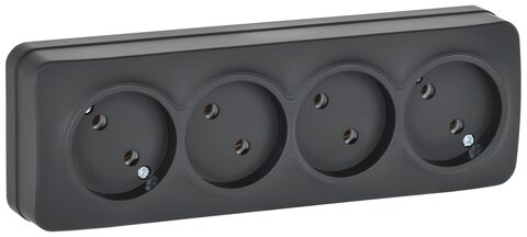 GLORY Роз. 4-я без з/к/ш о/у 10А РС24-2-ХЧм черн. м. IEK