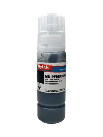 Чернила Myink PFI-050BK для Canon imagePROGRAF TC-20 (70ml, Black, Pigment)