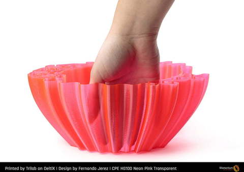 Пластик для 3D-принтера Fillamentum CPE HG100 Neon Pink Transparent