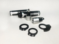 Комплект грипс и грузиков руля X-53 черно-серебристый