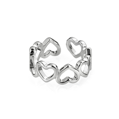 Латунное кольцо "В самое сердце" silver