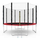 Батут с сеткой DFC PELPO 12ft с лестницей, RED фото №1