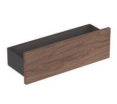 Настенная полка Geberit Smyle Square: B=45см, H=14.8см, T=15см, темно-серый / с порошковой окраской, матовый, меламин с текстурой дерева / пекан фото