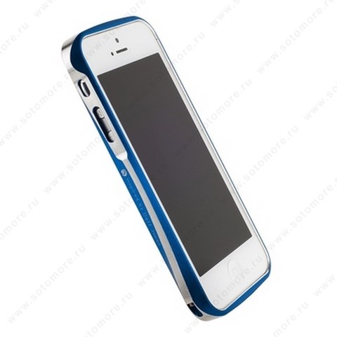 Бампер Deff CLEAVE алюминиевый для iPhone SE/ 5s/ 5C/ 5 A6061 синий