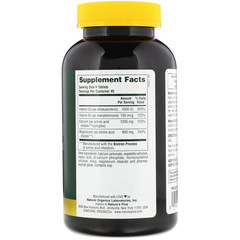 Nature's Plus, Кальций, магний и витамин D3, с витамином K2, 180 таблеток