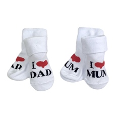 Носочки "I ♡ DAD" "I ♡ MUM" 2 пары
