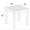 Столик пластиковый журнальный Siesta Contract Ocean Side Table, белый