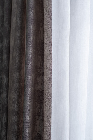 Тюль 275х320 Garda Decor Serik бежевый