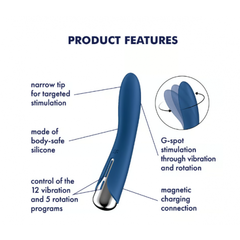 Вибратор с функцией вращения Satisfyer Spinning Vibe 1 синий