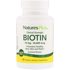 Nature's Plus, Биотин, длительного высвобождения, 90 таблеток