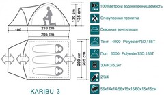 Купить Палатка Canadian Camper KARIBU 3 от производителя недорого.