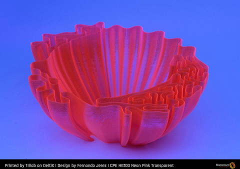 Пластик для 3D-принтера Fillamentum CPE HG100 Neon Pink Transparent