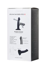 Черный фаллос на присоске Silicone Bendable Dildo S - 17 см. - 