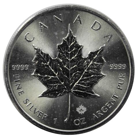 5 долларов 2016. 1 унция, Канада, Кленовый лист. AU. Серебро