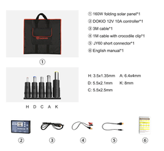 Складная солнечная панель для кемпинга Dokio, 200W