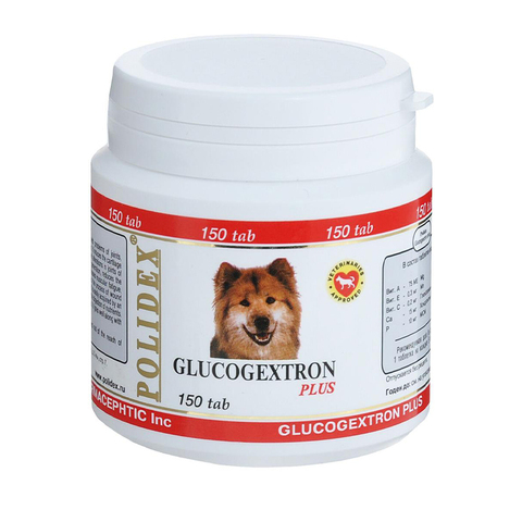 Polidex Глюкогекстрон плюс для собак 150 таб.