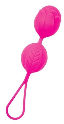Розовые рельефные вагинальные шарики со шнурком - Штучки-дрючки 690301