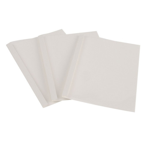 Обложки для термопереплета Promega office А4 картонные/пластиковые белые (корешок 10 мм, 100 штук в упаковке)