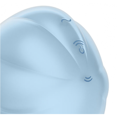 Стимулятор клитора с вибрацией и воздушной стимуляцией Satisfyer Cloud Dancer голубой