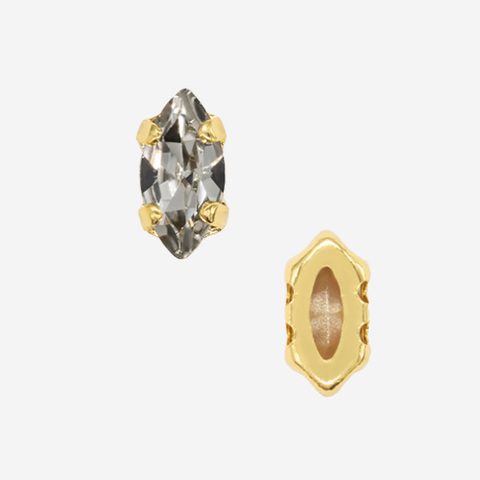Кристалл Маркиз (Marquise Fancy Stone) в цапах, оттенок 