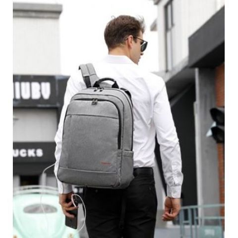 Картинка рюкзак для ноутбука Tigernu t-b3142 usb black grey - 6