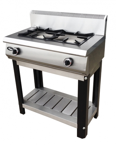 Плита газовая Grill Master Ф2ЖТЛПГ (на подставке), 800х500х1050,  2 горелок 2-я корона