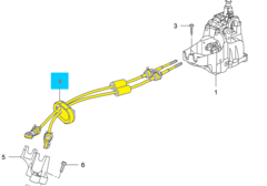 ТРОС ПЕРЕКЛЮЧЕНИЯ ПЕРЕДАЧ CRUZE 5-ТИ СТУП. GM