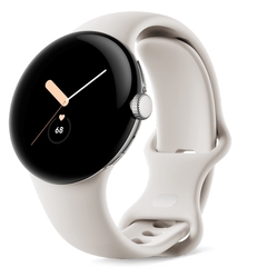 Умные часы Google Pixel Watch Polished Silver Stainless Steel Case / Chalk Active Band (Wi-Fi)