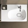 Раковина Geberit Citterio с полкой: B=75см, T=50см, Отверстие под смеситель=Правая, Перелив=Без, Полочное пространство=Левая, Белый / Специальное керамическое покрытие KeraTect