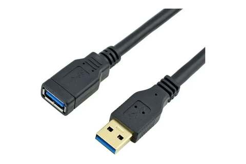 Кабель UGREEN US129 (30125) USB 3.0 Extension Male Cable, 0,5м, черный