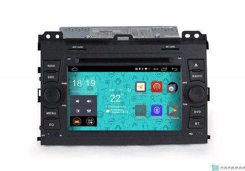 Штатная магнитола 4G/LTE с DVD для Toyota Land Cruiser Prado 120 02-09 Android 7.1.1 Parafar PF456D