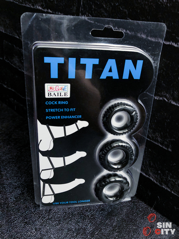 Набор эреционных колец «Titan», цвет черный