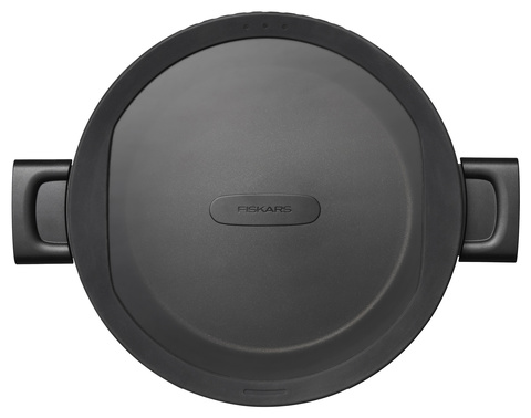 Кастрюля Fiskars Hard Face 1052228 5л. d=26см (с крышкой) черный