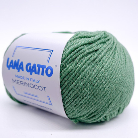 Пряжа Lana Gatto Merinocot 14602 св.зелень (уп.10 мотков)