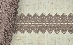 Кружево плетёное, ш. 8,5 см, какао