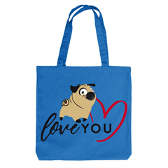 Тканевая сумка "Мопс - любовь"