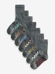 Носки хлопковые для мальчика Next Q47-237, 7 шт., Серый