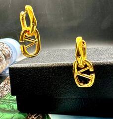 Серьги трансформеры VALENTINO в лимонной позолоте