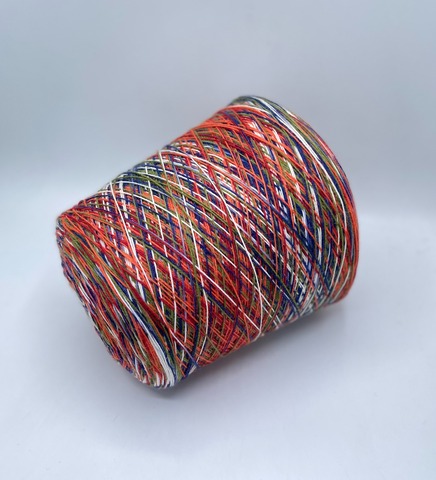 Бобинная пряжа (пр.Италия),Calinza, 420/100гр, 75% Шерсть, 25% Полиамид, цвет-Мультиколор(112). арт.36753