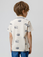 джемпер  для мальчика  КР 302416/бежевый,лесной поход к658