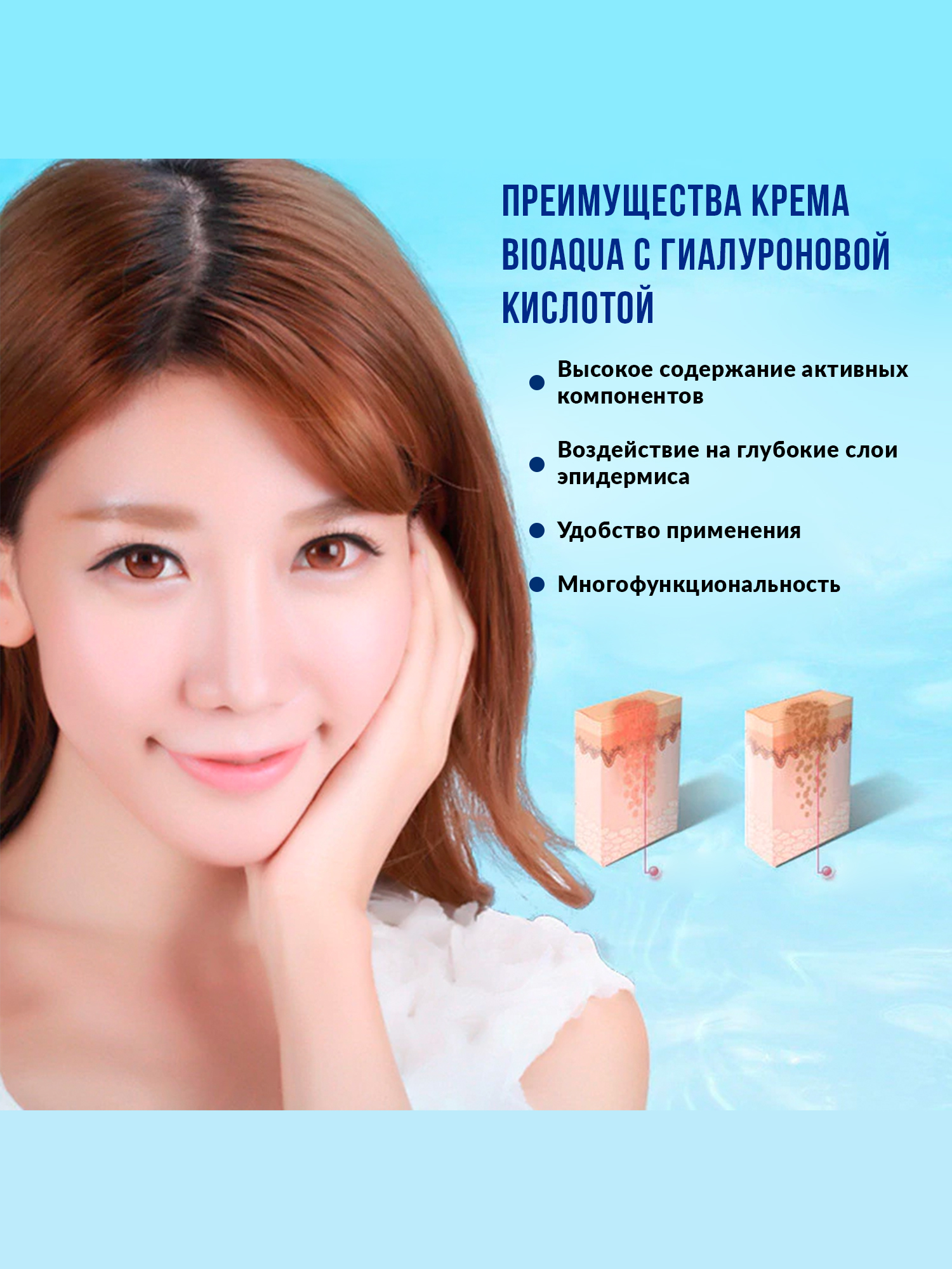 Увлажняющий крем с гиалуроновой кислотой Hyaluronic acid, 50гр.