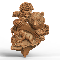 Силиконовый молд № 558 Медведи