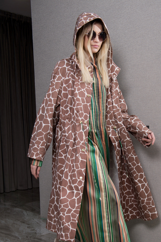 Тренч - парка со съемным капюшоном, хлопок.