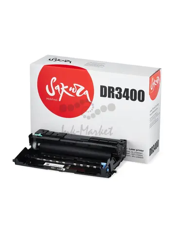 Фотобарабан Sakura DR3400 для Brother, черный, 50000 к.